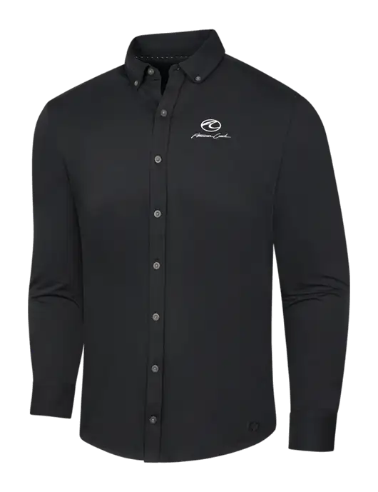 OGIO Blacktop Modern Code Stretch Button-Up Shirt w/American Coach Logo