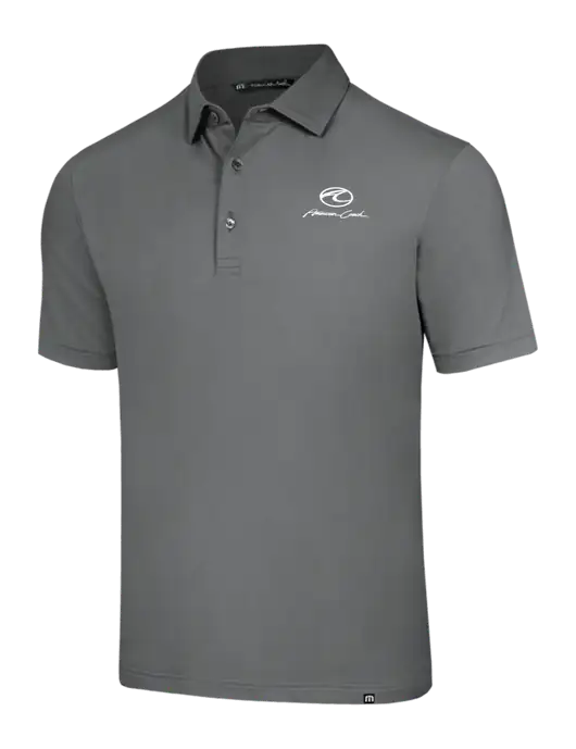 TravisMathew Grey Glenview Solid Polo w/American Coach Logo