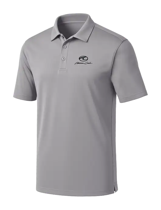 Light Grey Silk Touch Performance Polo w/American Coach Logo