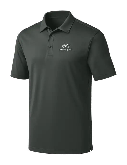 Dark Grey Silk Touch Performance Polo w/American Coach Logo