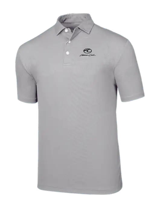 Callaway Birdseye Light Grey Polo w/American Coach Logo