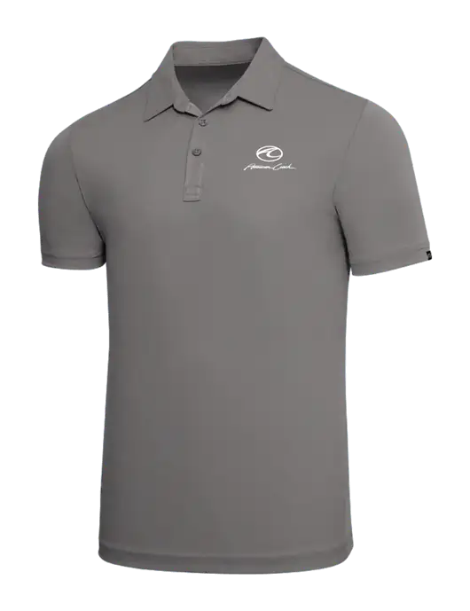 TravisMathew Grey Solid Oceanside Polo w/American Coach Logo