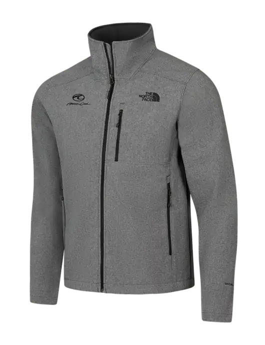 North Face Light Grey Heather Apex Barrier Soft Shell Jacket w/American Coach Logo