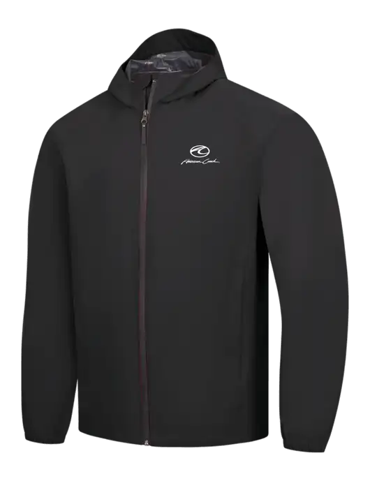 Black Essential Rain Jacket w/American Coach Logo