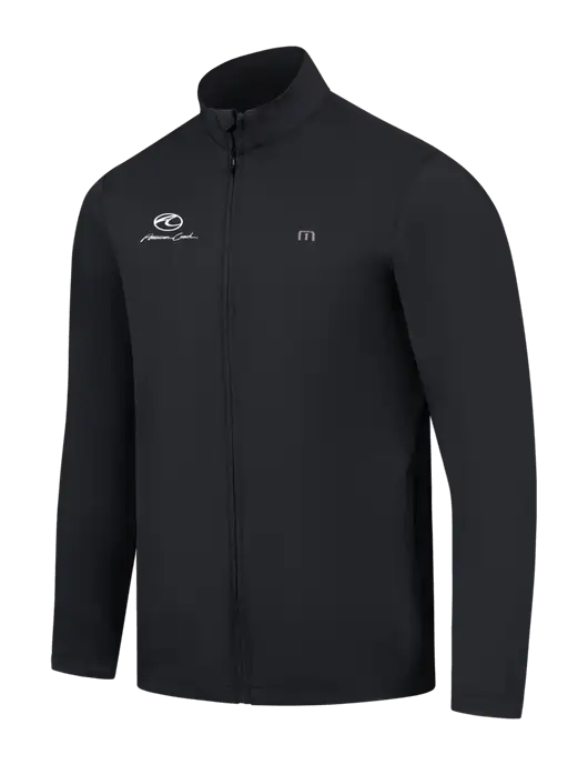 TravisMathew Black Surfside Full-Zip Jacket w/American Coach Logo