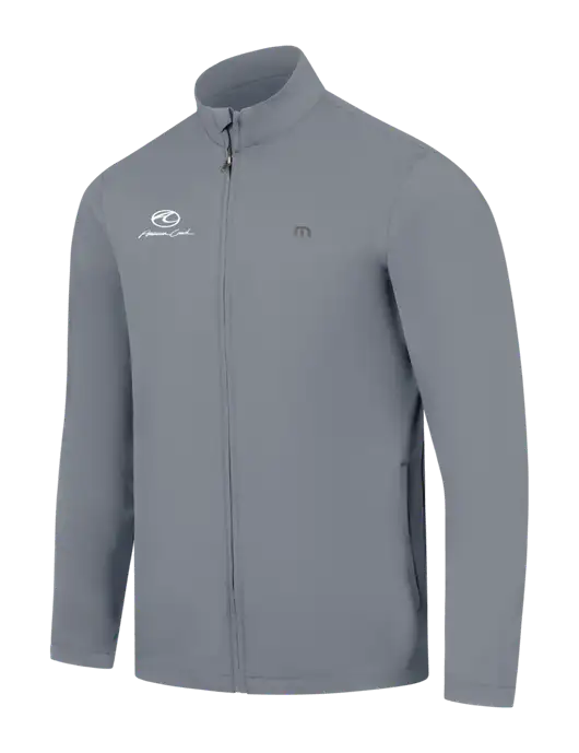TravisMathew Light Medium Grey Surfside Full-Zip Jacket w/American Coach Logo