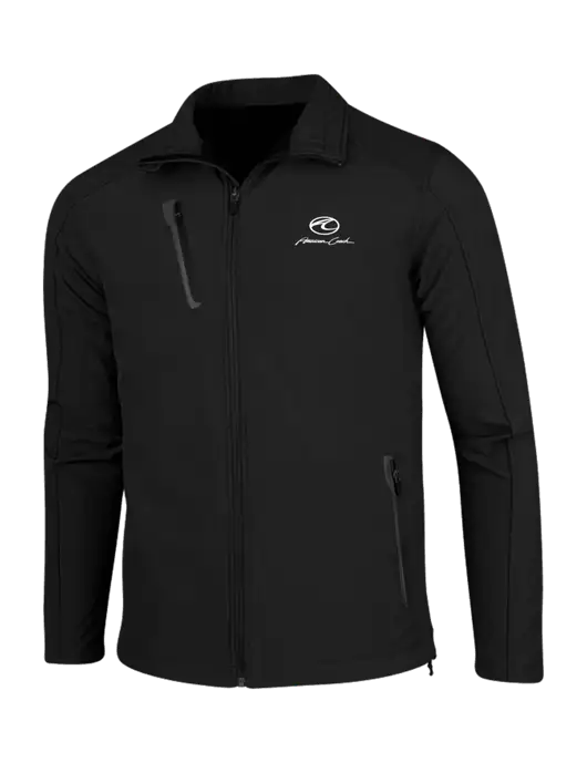 Black Welded Softshell Jacket w/American Coach Logo