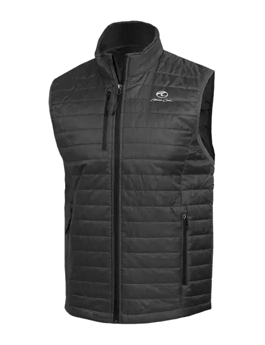 Packable Dark Grey Puffy Vest w/American Coach Logo
