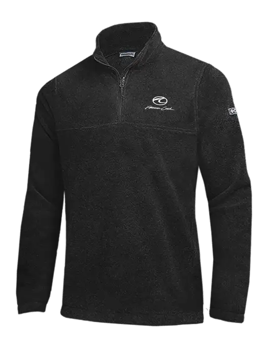 Columbia Black Steens Mountain Fleece 1/2 Zip Pullover w/American Coach Logo