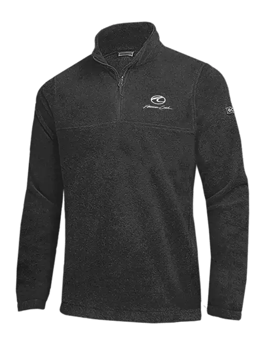 Columbia Charcoal Heather Steens Mountain Fleece 1/2 Zip Pullover w/American Coach Logo