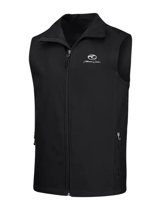 Black Core Soft Shell Vest w/American Coach Logo