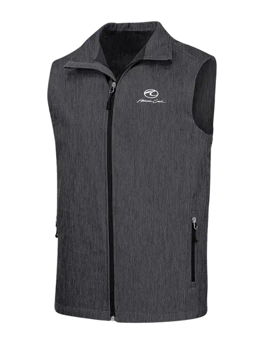 Charcoal Grey Heather Core Soft Shell Vest w/American Coach Logo