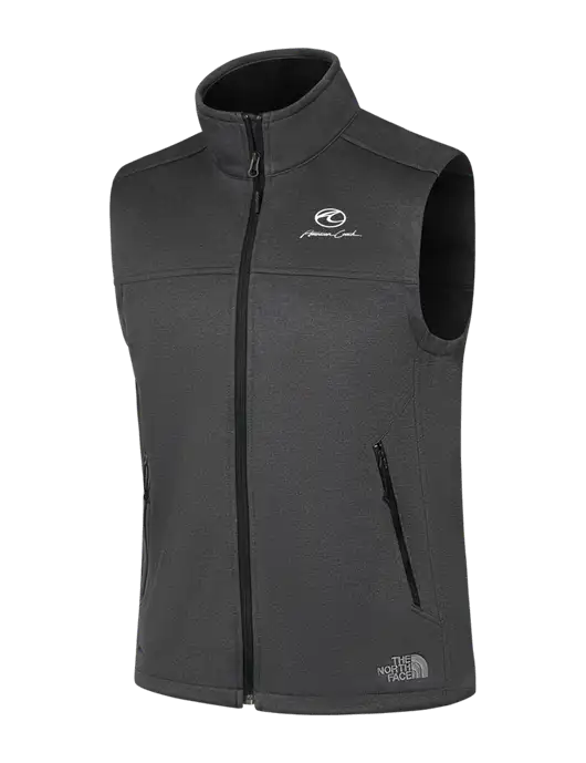North Face Dark Grey Heather Ridgewall Soft Shell Vest w/American Coach Logo