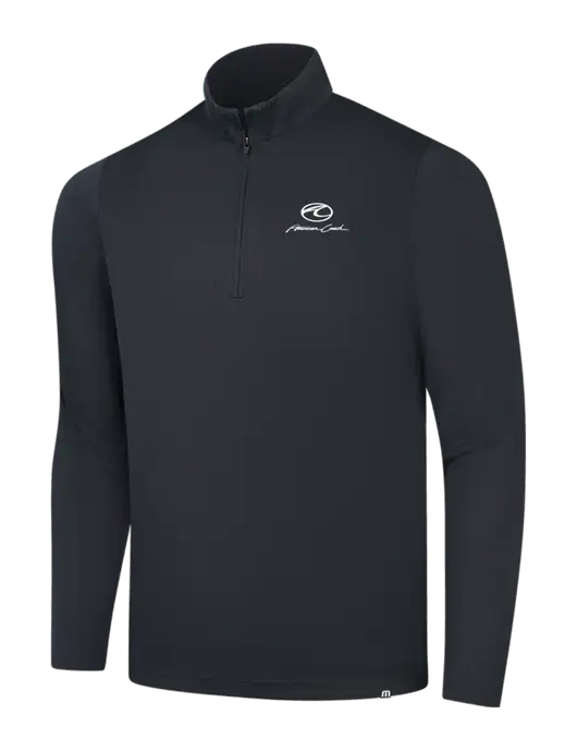 TravisMathew Black Coveside ¼-Zip w/American Coach Logo