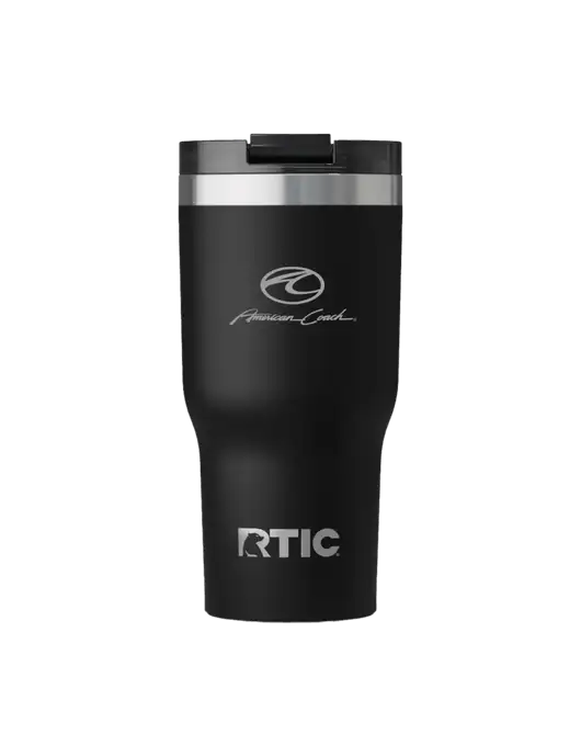 RTIC Essential 20 oz Black Tumbler w/American Coach Logo