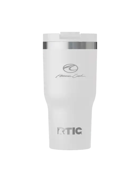 RTIC Essential 20 oz White Tumbler w/American Coach Logo