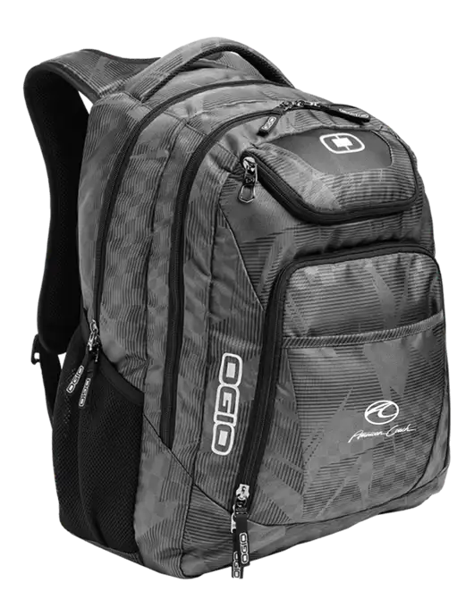 OGIO Race Day Silver Excelsior Laptop Backpack w/American Coach Logo
