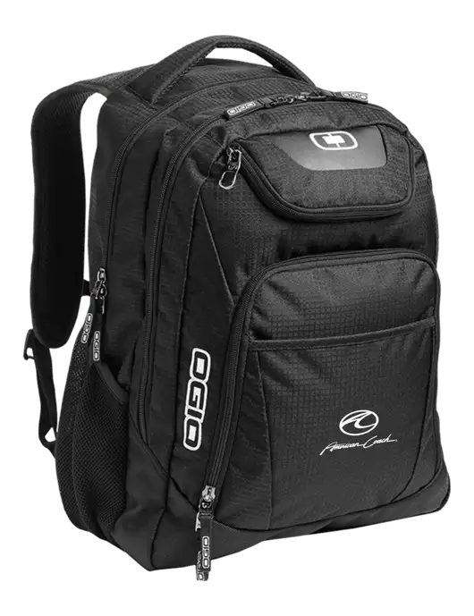 OGIO Black/Silver Excelsior Laptop Backpack w/American Coach Logo