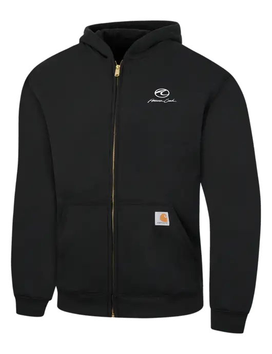 Carhartt Black Midweight Hooded Zip-Front Sweatshirt w/American Coach Logo
