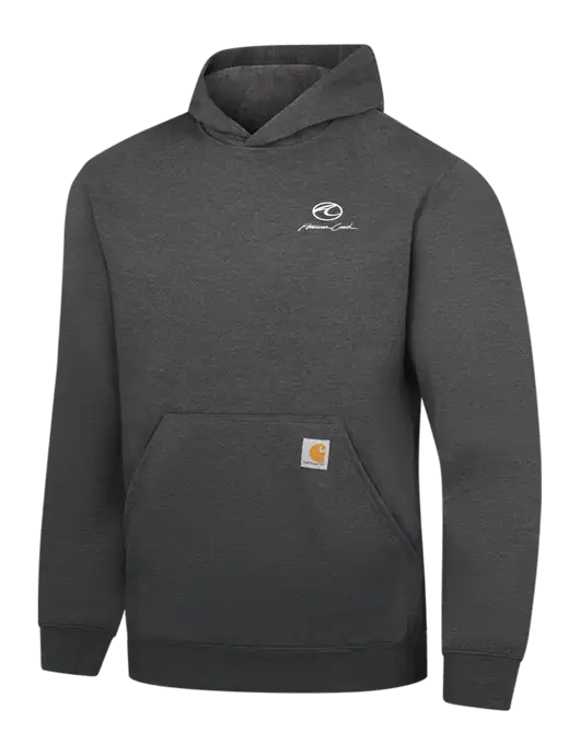Carhartt Dark Grey Heather Midweight Hooded Sweatshirt w/American Coach Logo