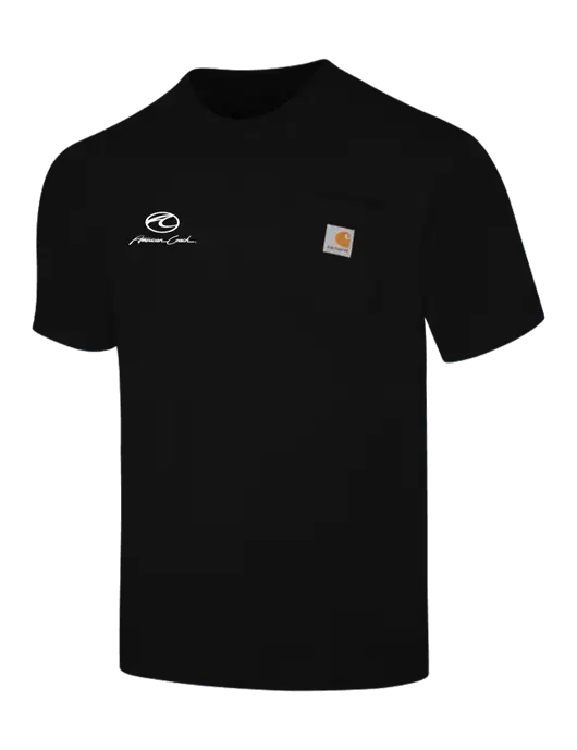 Carhartt Loose Fit Workwear Black Short Sleeve Pocket T-Shirt w/American Coach Logo