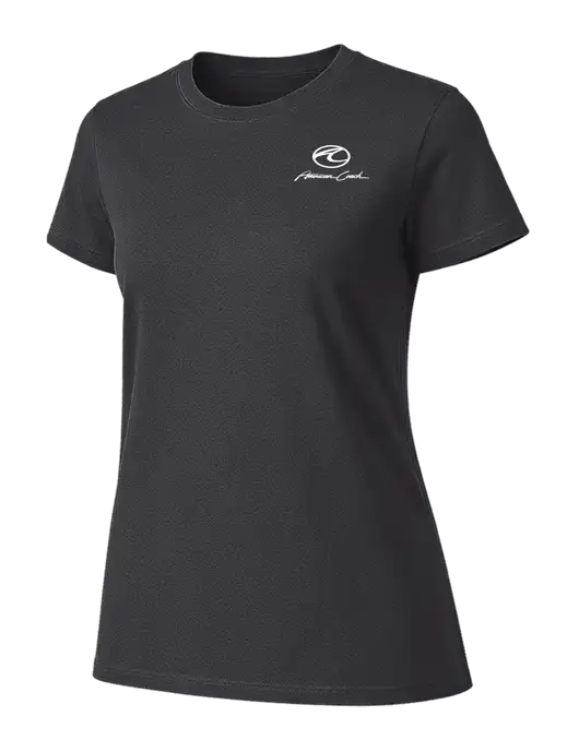 Womens Ring Spun Charcoal 4.5 oz T-Shirt w/American Coach Logo