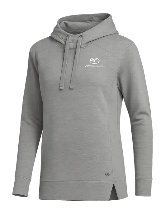 OGIO Heather Grey Womens Luuma Pullover Fleece Hoodie w/American Coach Logo